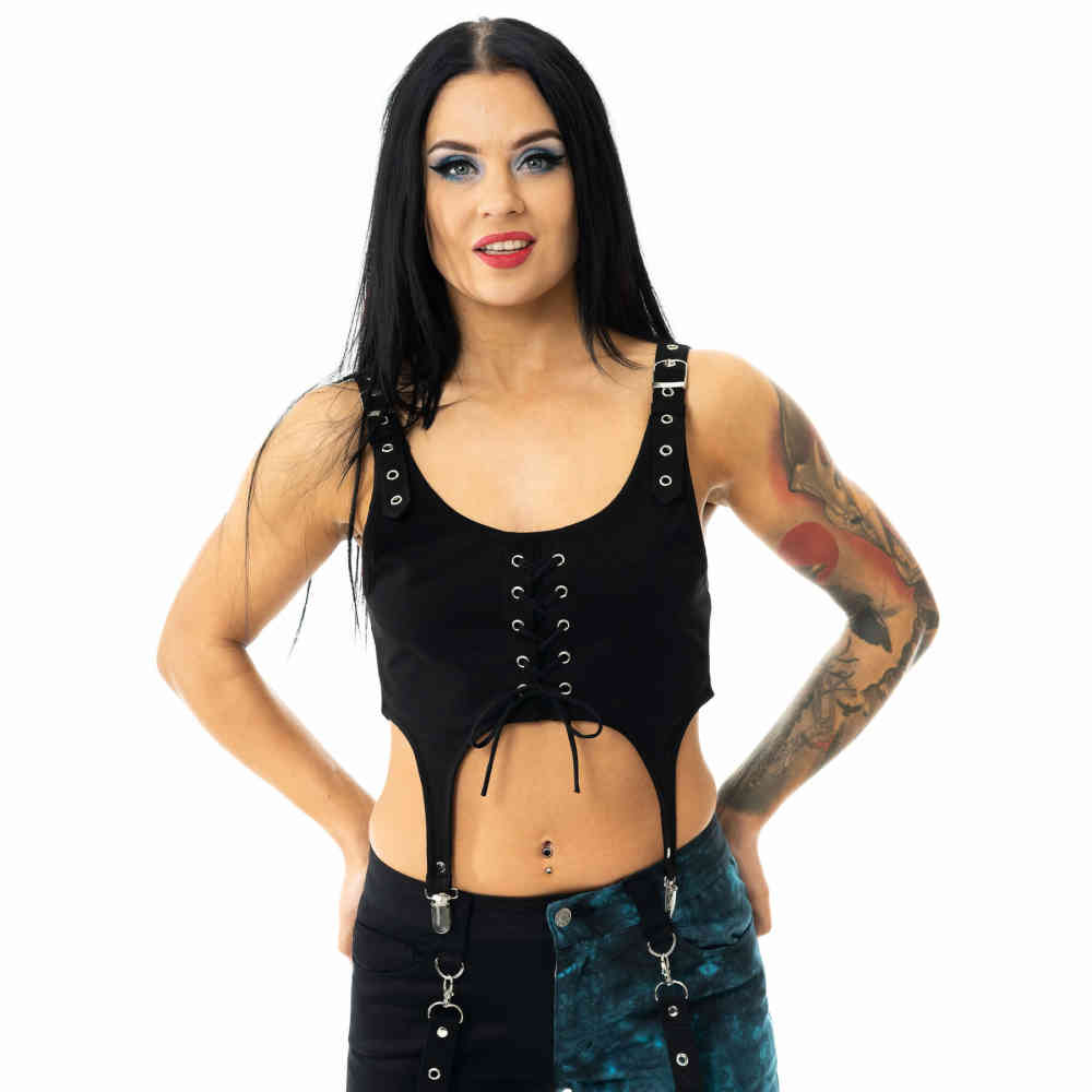 Chemical Black - Enid Crop top - Zwart